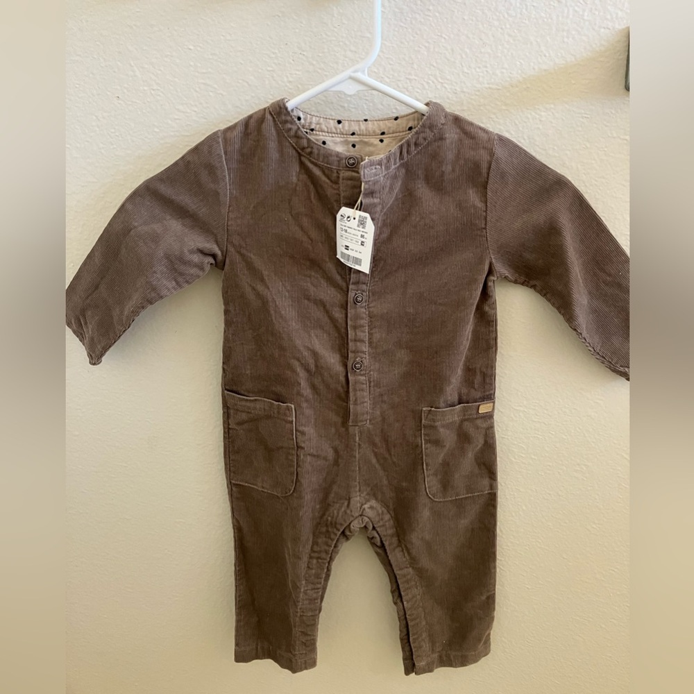Zara girls courdary jumpsuit size 12-18 months